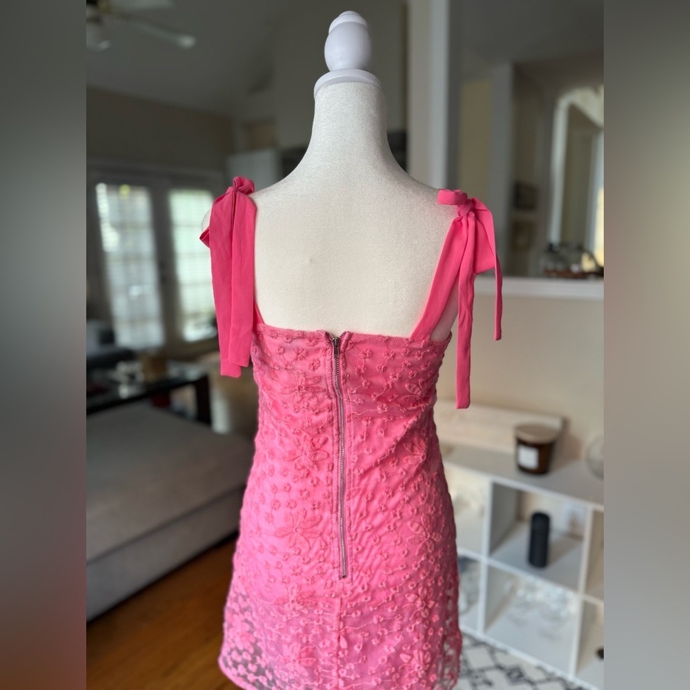 Blue Rain Pink Floral Mini Dress - Picture 8 of 9